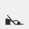 Soft Calfskin Leather Heeled City Sandal