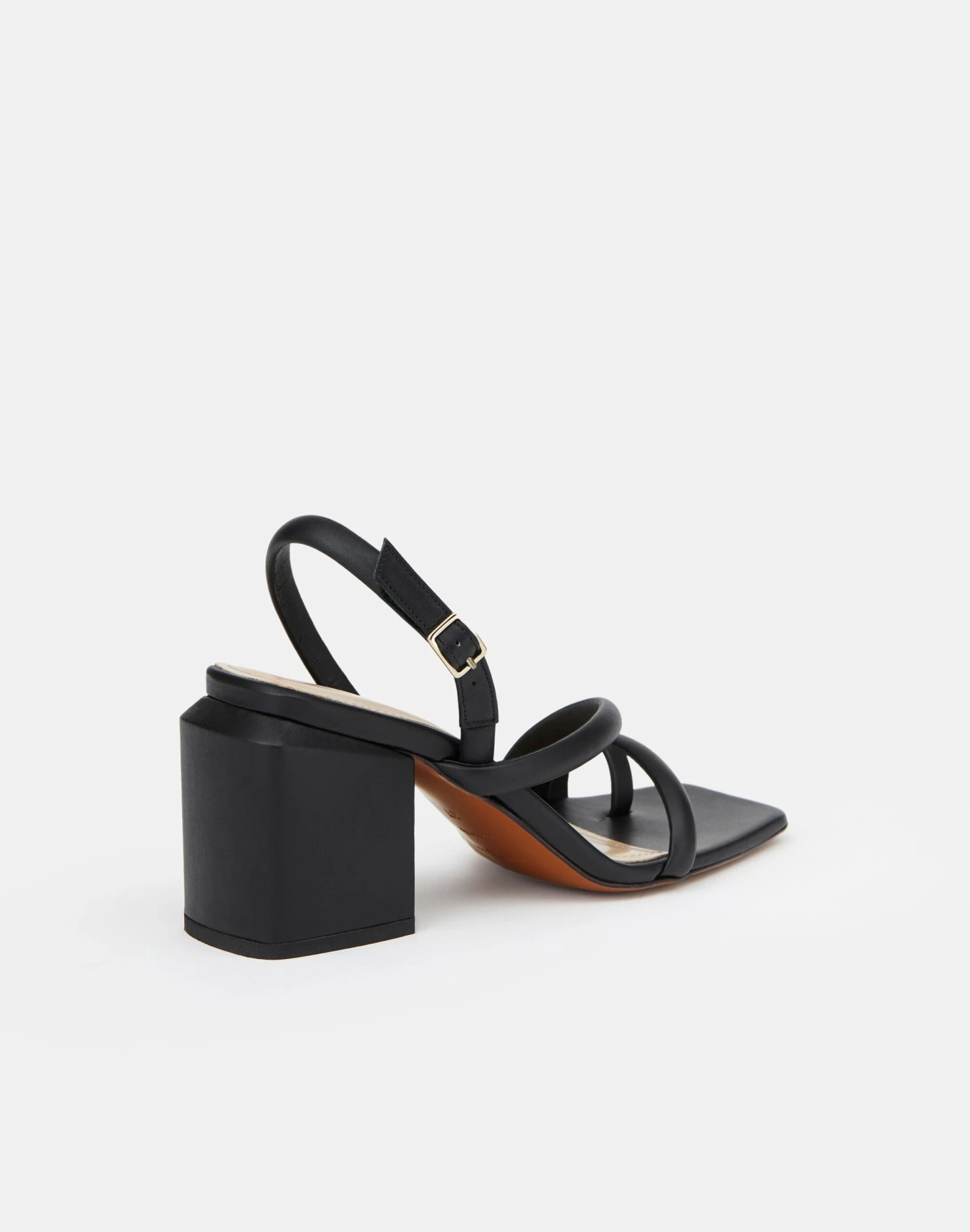 Soft Calfskin Leather Heeled City Sandal 4 Soft Calfskin Leather Heeled City Sandal - Image 4