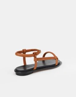 Soft Calfskin Leather City Sandal -Chic Daily Fashion lf 0865 copper back