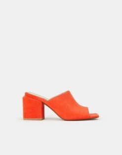 Suede Heeled Mule 29 Suede Heeled Mule -Chic Daily Fashion lf 0881 blaze