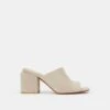 Suede Heeled Mule