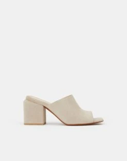 Suede Heeled Mule