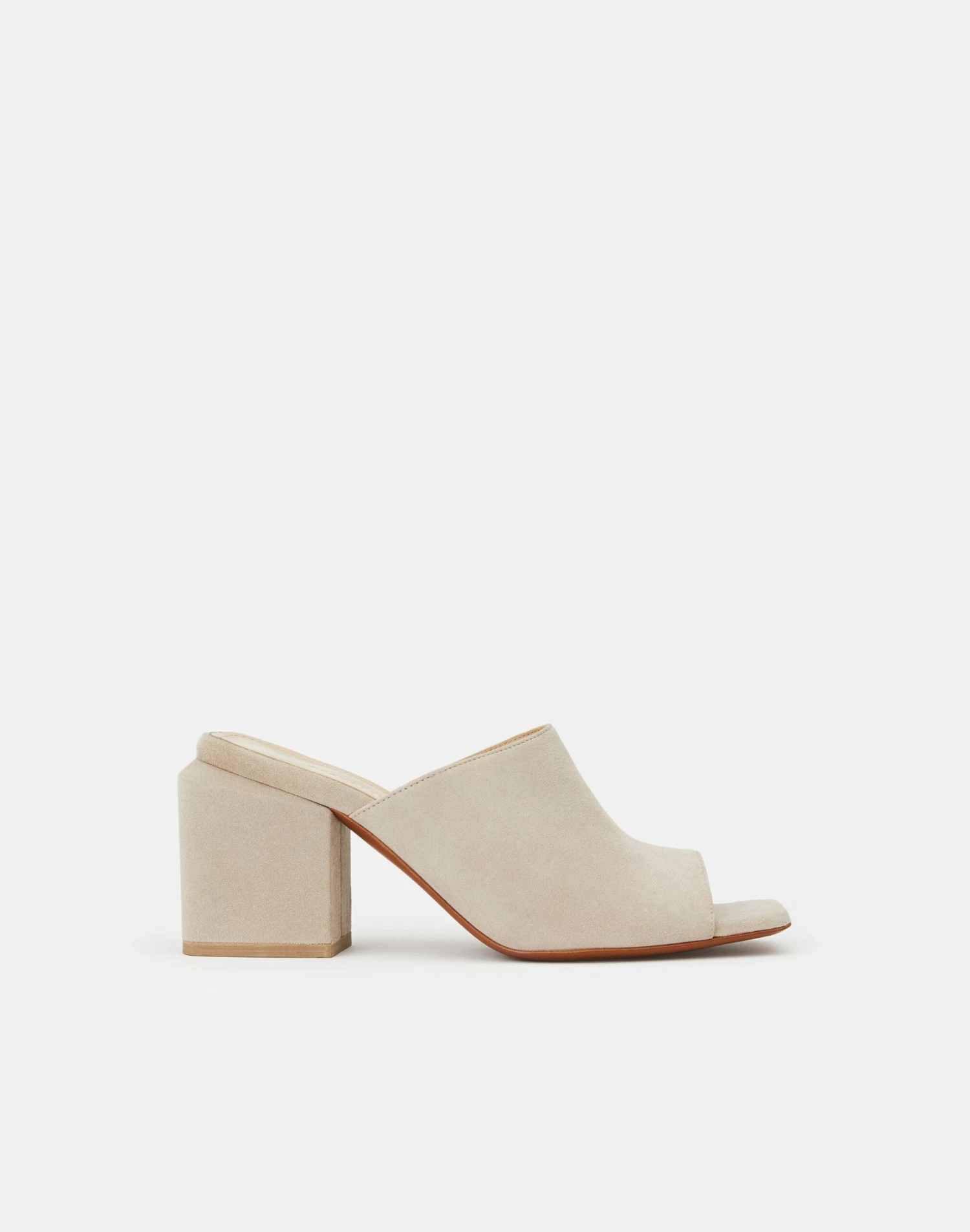 Suede Heeled Mule 1 Suede Heeled Mule