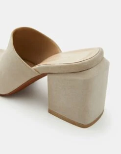 Suede Heeled Mule 23 Suede Heeled Mule -Chic Daily Fashion lf 0881 sandstone detail2