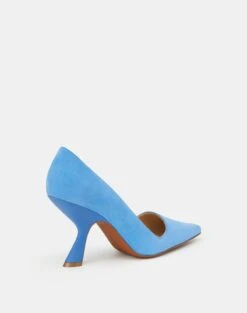 Suede Pump -Chic Daily Fashion lf 0886 classic cobalt back