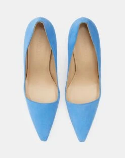 Suede Pump -Chic Daily Fashion lf 0886 classic cobalt detail
