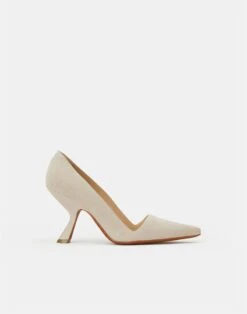 Suede Pump -Chic Daily Fashion lf 0886 sandstone