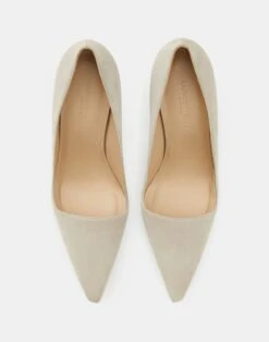 Suede Pump -Chic Daily Fashion lf 0886 sandstone detail