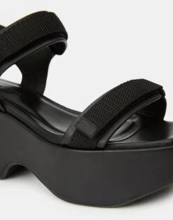 Nappa Leather Platform Sandal 9 Nappa Leather Platform Sandal -Chic Daily Fashion lf 0891 black detail2