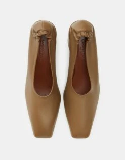 Nappa Leather Square Toe Pump 19 Nappa Leather Square Toe Pump -Chic Daily Fashion lf 0892 cadet khaki detail