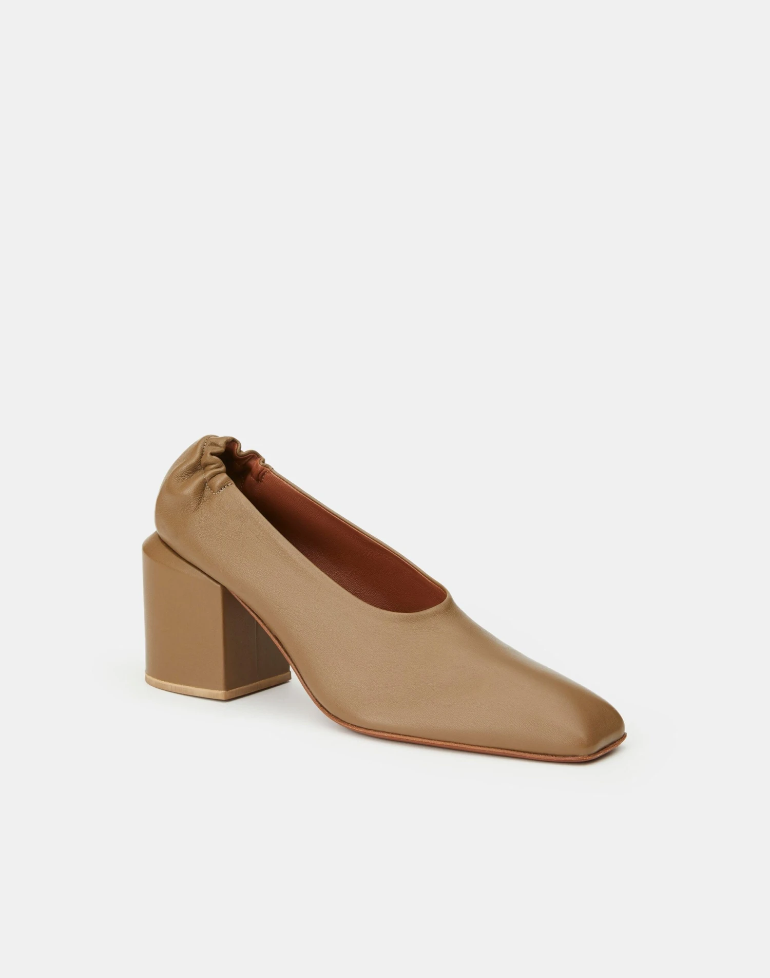 Nappa Leather Square Toe Pump 2 Nappa Leather Square Toe Pump - Image 2