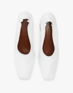 Nappa Leather Square Toe Pump 24 Nappa Leather Square Toe Pump -Chic Daily Fashion lf 0892 white detail