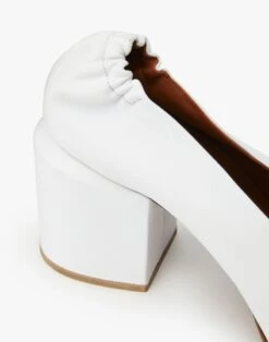 Nappa Leather Square Toe Pump 25 Nappa Leather Square Toe Pump -Chic Daily Fashion lf 0892 white detail2