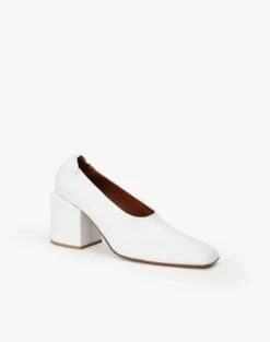 Nappa Leather Square Toe Pump 22 Nappa Leather Square Toe Pump -Chic Daily Fashion lf 0892 white other