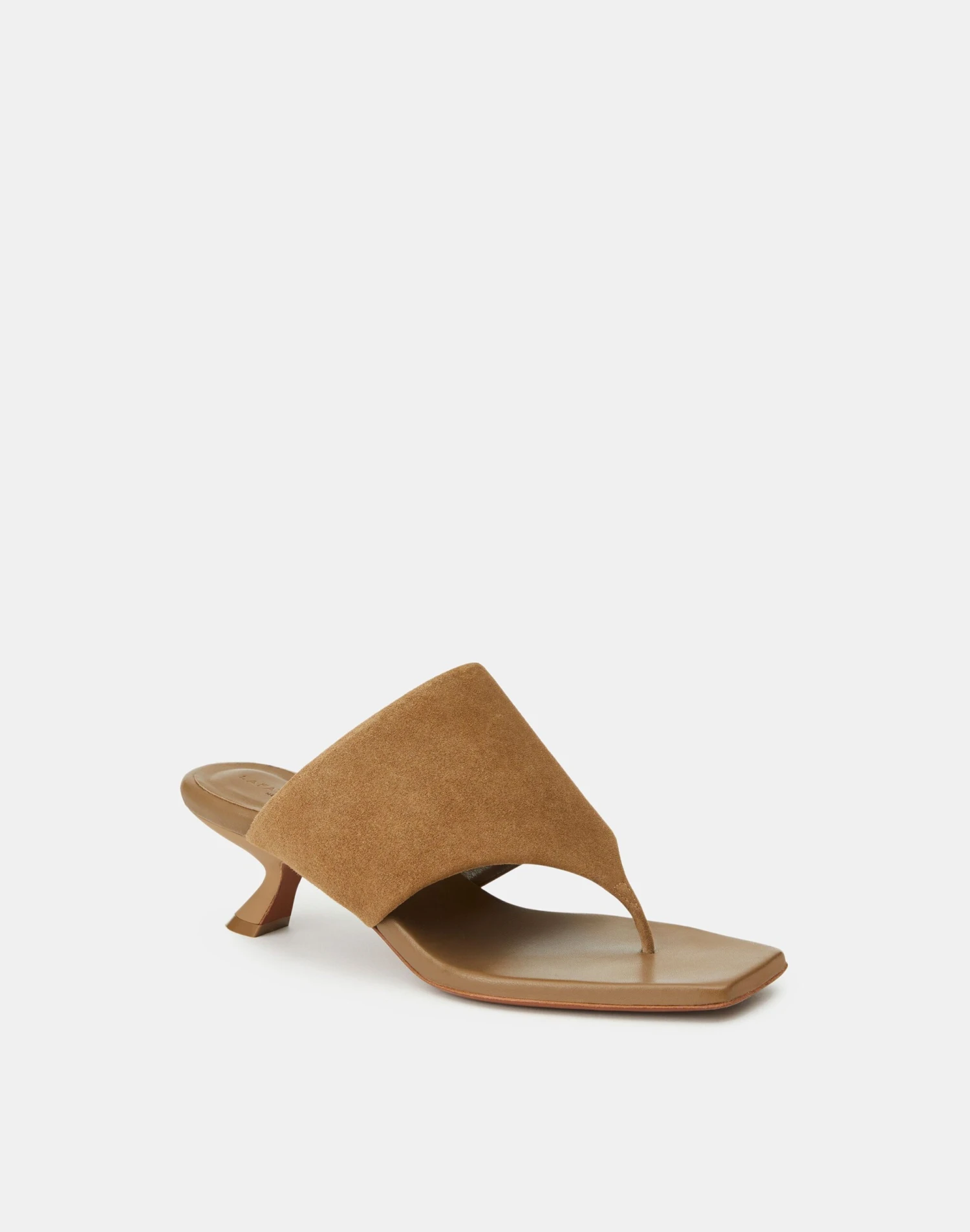 Suede Square Toe Heeled Sandal 7 Suede Square Toe Heeled Sandal - Image 7