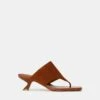 Suede Square Toe Heeled Sandal