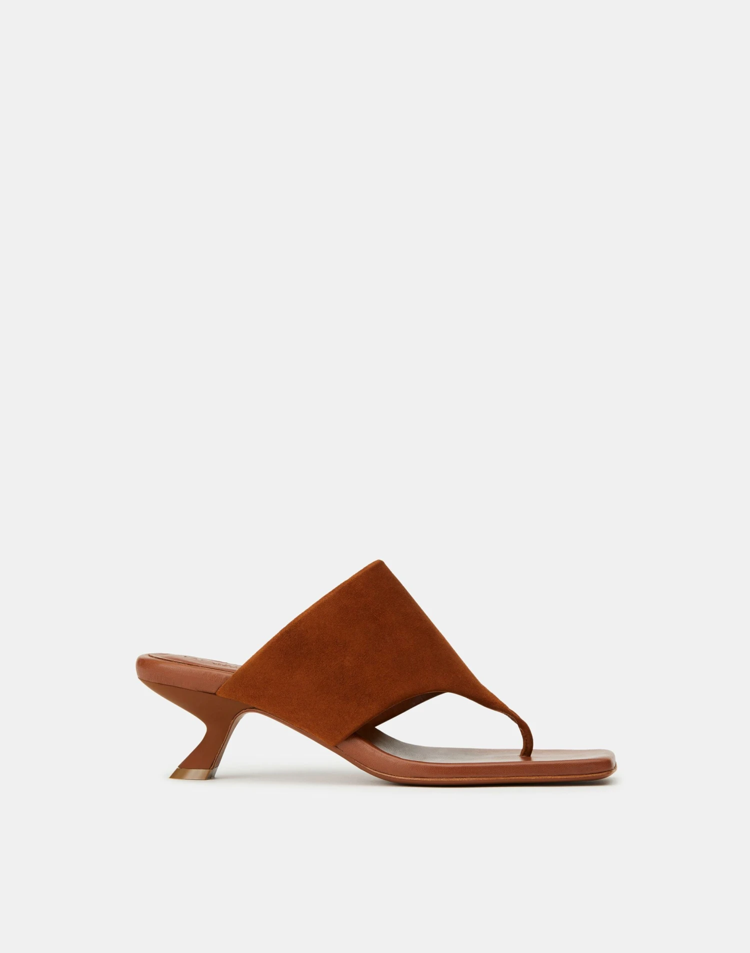 Suede Square Toe Heeled Sandal 1 Suede Square Toe Heeled Sandal