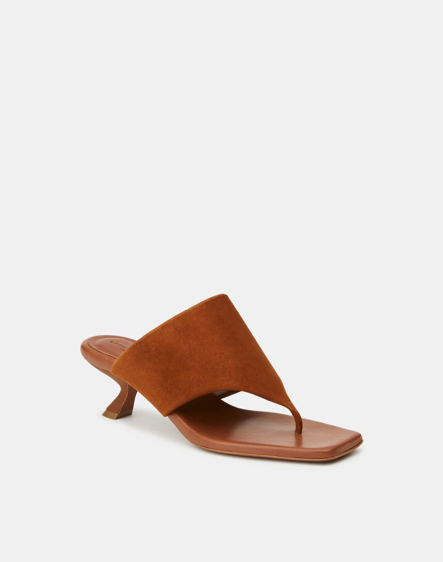 Suede Square Toe Heeled Sandal 2 Suede Square Toe Heeled Sandal - Image 2