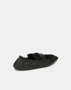 Nappa Leather & Suede Packable Loafer -Chic Daily Fashion lf 0903 black back