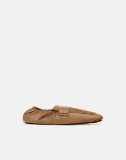 Nappa Leather & Suede Packable Loafer -Chic Daily Fashion lf 0903 cadet khaki