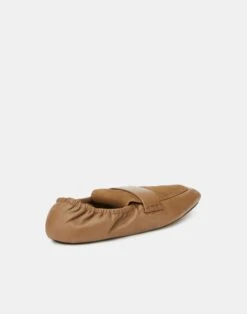 Nappa Leather & Suede Packable Loafer -Chic Daily Fashion lf 0903 cadet khaki back