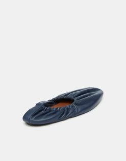 Nappa Leather Packable Ballet Flat -Chic Daily Fashion lf 0904 navy back