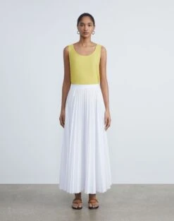 Silk Double Georgette Sleeveless Blouse -Chic Daily Fashion mbbr2r 6013 bright citrine full