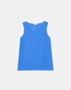 Silk Double Georgette Sleeveless Blouse -Chic Daily Fashion mbbr2r 6013 classic cobalt flat