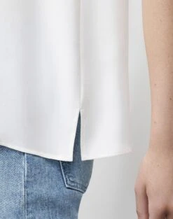 Silk Double Georgette Sleeveless Blouse -Chic Daily Fashion mbbr2r 6013 cloud detail2