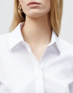 Wright Shirt In Italian Stretch Cotton -Chic Daily Fashion mbcs7r 0231 white detail2