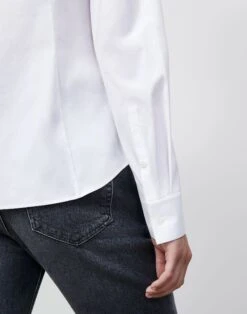 Kennedy Shirt In Italian Stretch Cotton -Chic Daily Fashion mbdc1r 0231 white detail2