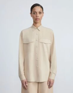 Paperfine Suede Shirt Jacket -Chic Daily Fashion mbdc5v l926 dune