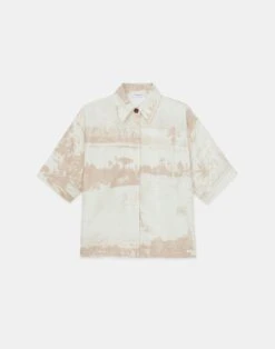 Postcards Print Viscose-Linen Shirt