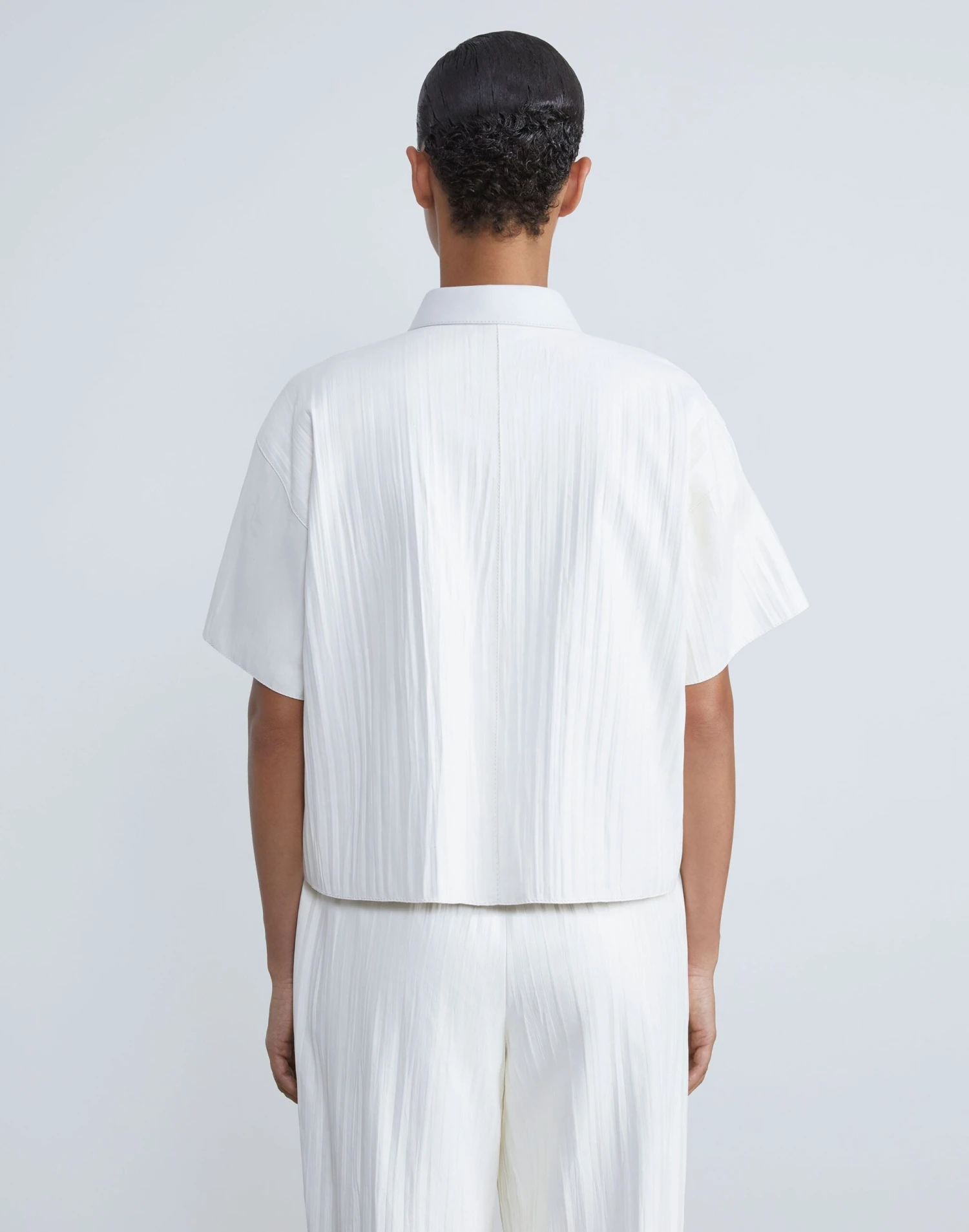 Featherweight Lambskin Plissé Shirt 5 Featherweight Lambskin Plissé Shirt - Image 5