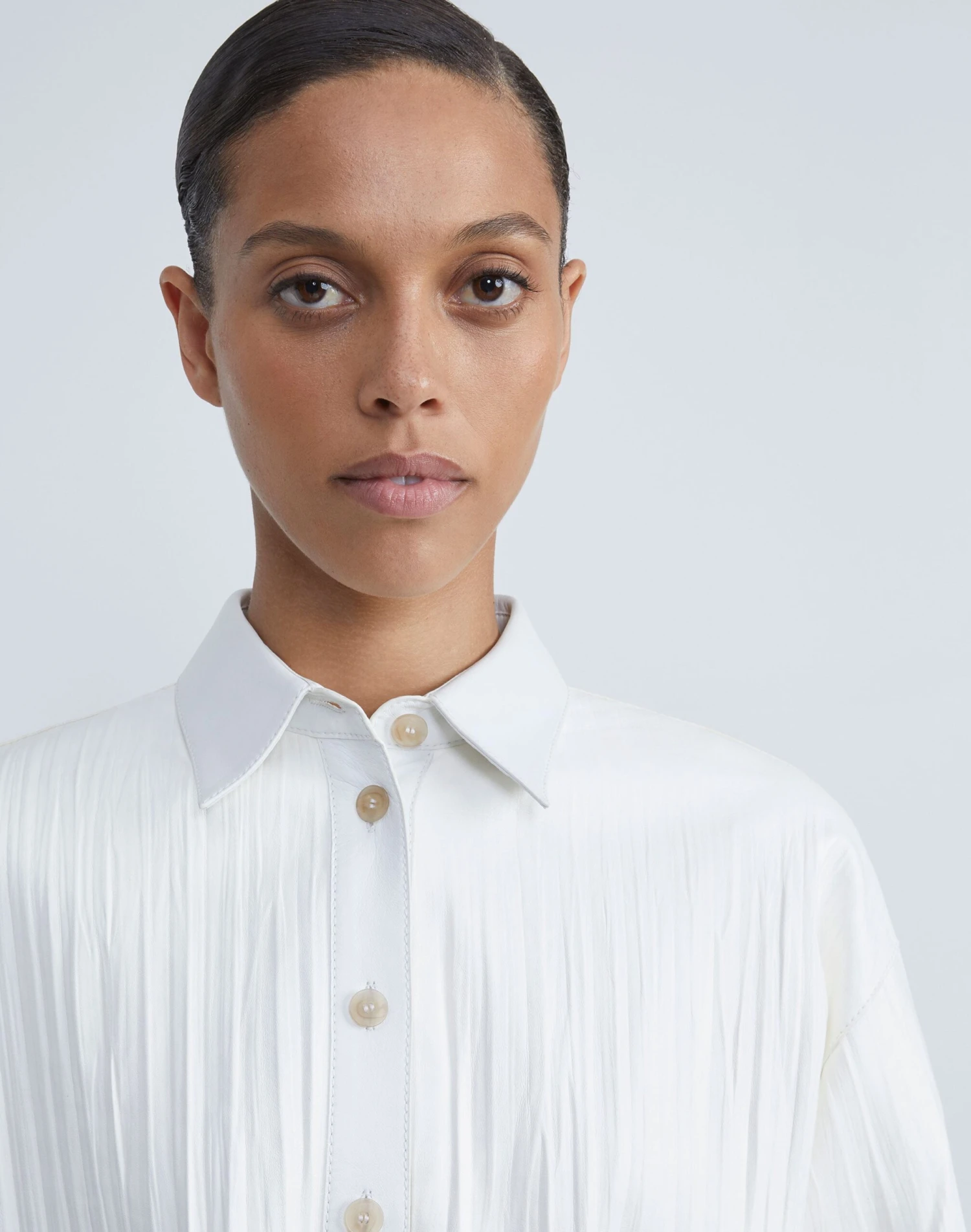 Featherweight Lambskin Plissé Shirt 6 Featherweight Lambskin Plissé Shirt - Image 6