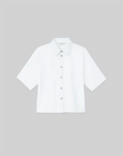 Featherweight Lambskin Plissé Shirt