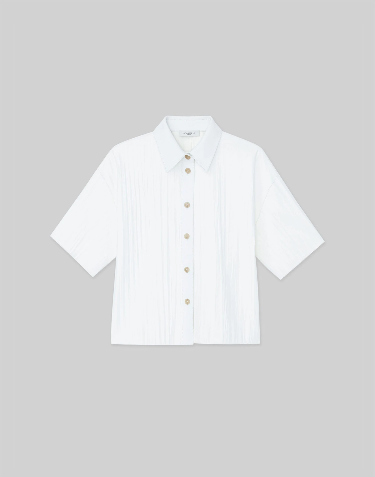 Featherweight Lambskin Plissé Shirt 1 Featherweight Lambskin Plissé Shirt