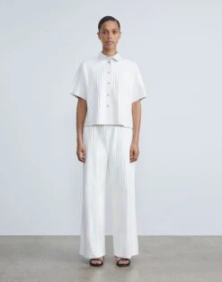 Featherweight Lambskin Plissé Shirt 11 Featherweight Lambskin Plissé Shirt -Chic Daily Fashion mbdm8v l092 cloud full