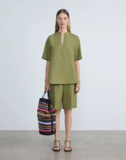 Silk-Linen Blouse 36 Silk-Linen Blouse -Chic Daily Fashion mbdp4h 1g63 chive full