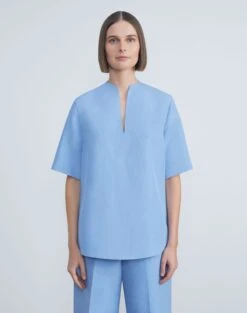 Silk-Linen Blouse 27 Silk-Linen Blouse -Chic Daily Fashion mbdp4h 1g63 cool blue