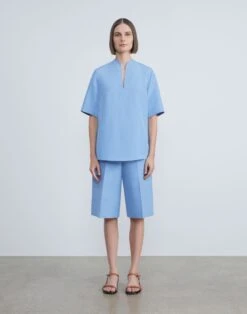 Silk-Linen Blouse 26 Silk-Linen Blouse -Chic Daily Fashion mbdp4h 1g63 cool blue full