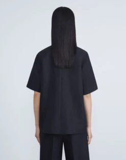 Silk-Linen Blouse 33 Silk-Linen Blouse -Chic Daily Fashion mbdp4h 1g63 navy back