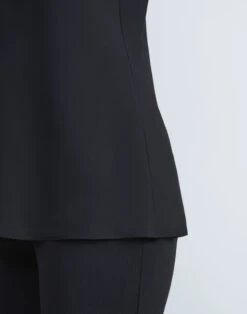 Organic Silk Georgette Scoop Neck Camisole -Chic Daily Fashion mbdu2r 1u38 black detail2