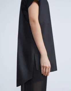 Sustainable Gemma Cloth Voile Oversized Shirt 18 Sustainable Gemma Cloth Voile Oversized Shirt -Chic Daily Fashion mbdv8v 7556 black detail2