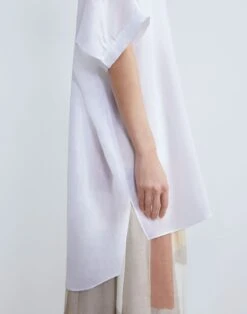Sustainable Gemma Cloth Voile Oversized Shirt 23 Sustainable Gemma Cloth Voile Oversized Shirt -Chic Daily Fashion mbdv8v 7556 white detail2