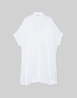 Sustainable Gemma Cloth Voile Oversized Shirt 19 Sustainable Gemma Cloth Voile Oversized Shirt -Chic Daily Fashion mbdv8v 7556 white flat