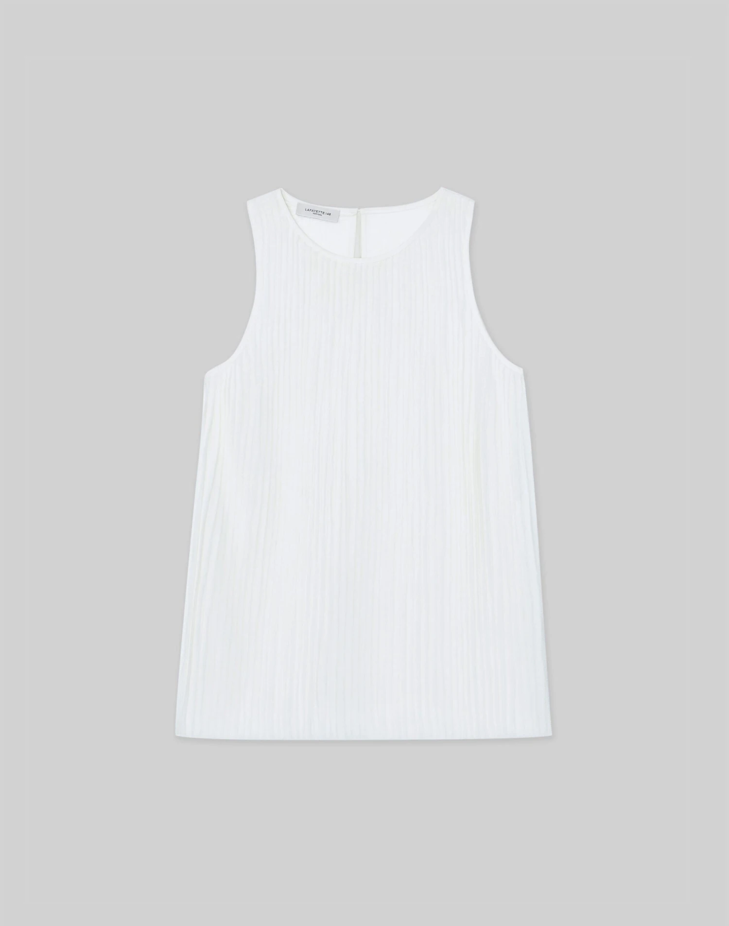 Silk Georgette Strip-Pleated Racerback Blouse 6 Silk Georgette Strip-Pleated Racerback Blouse - Image 6