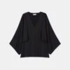 Satin Kimono Sleeve Blouse