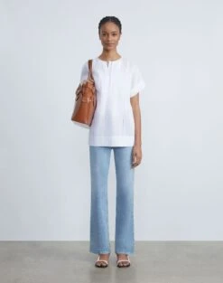 Vintage Linen Pintuck Blouse -Chic Daily Fashion mbea2h 1x58 white full