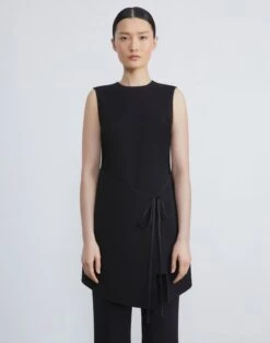 Finesse Crepe Wrap Tunic -Chic Daily Fashion mbeb1r 6147 black